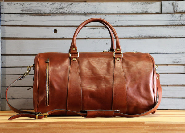 Large Leather Travel Bag
